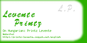 levente printz business card